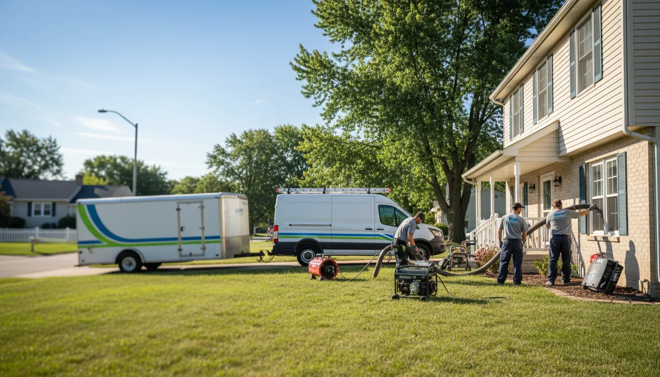 Flooded Basement Restoration And Cleanup With Repair in West Newton, IN near me